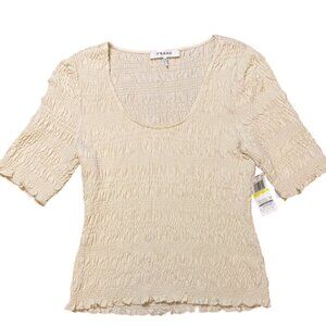 FRAME Smocked Knit Top – Size M
